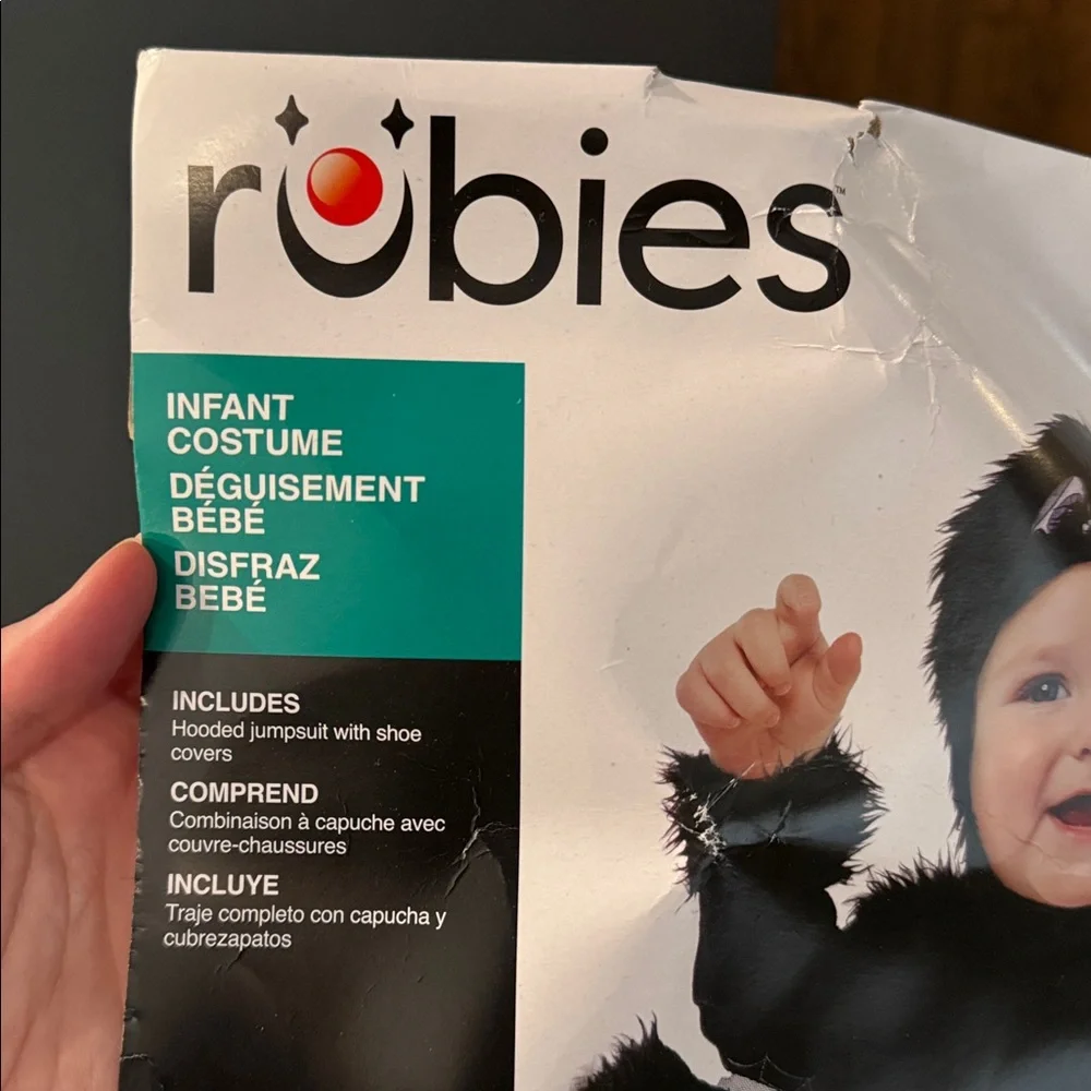 Rubie's Infant Black Furry Spider Costume 6-12 Month Halloween - Picture 2 of 9